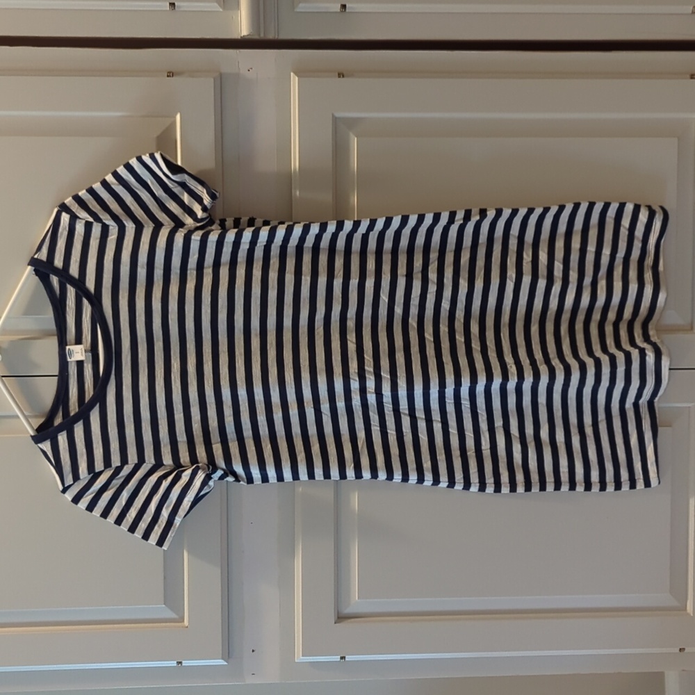 Navy and White Stripe T-shirt Dress